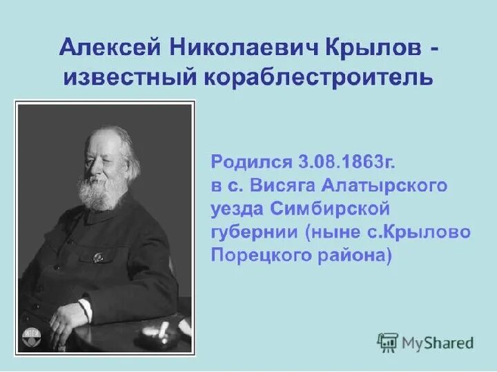 А Н Крылов кораблестроитель. Сценарий мероприятия крылов