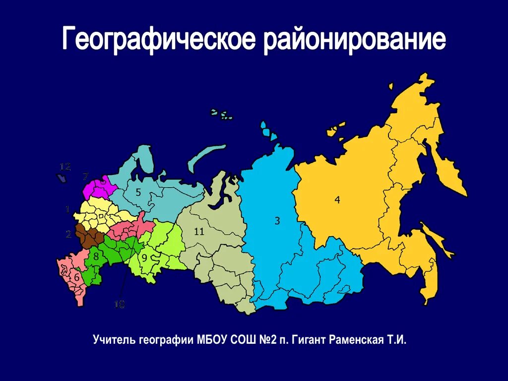 Географические макрорегионы россии