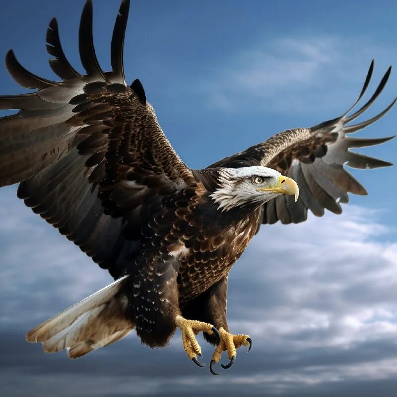 орел с раскрытыми крыльями