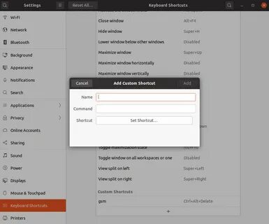 Gnome shortcuts