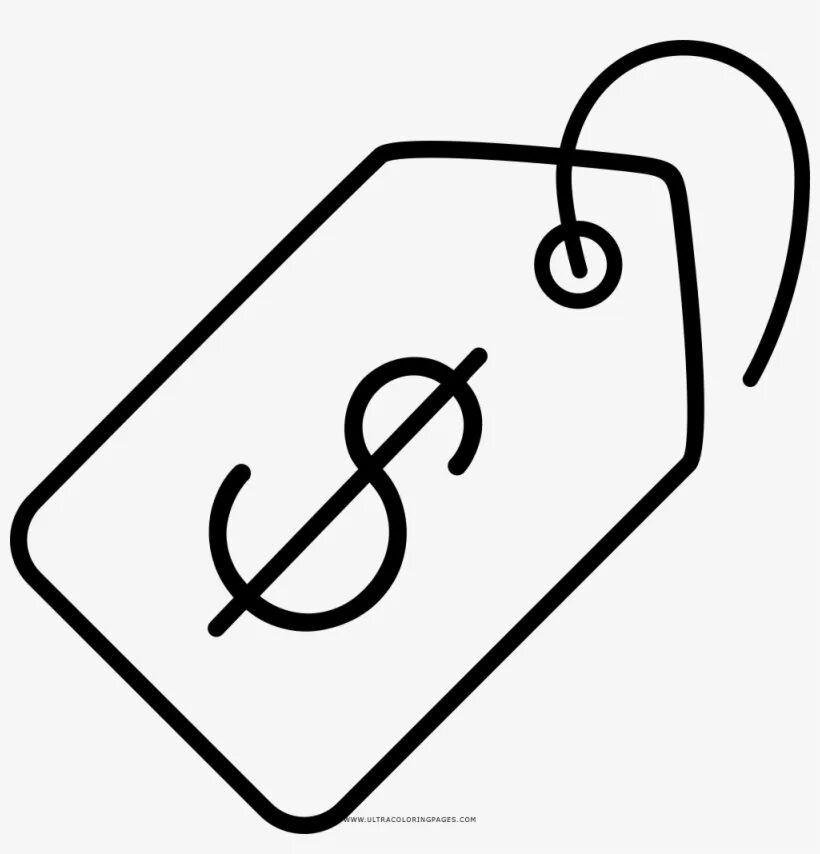 Price tag Coloring Page. Price tag icon. Tag colouring Page. Тег Colot.