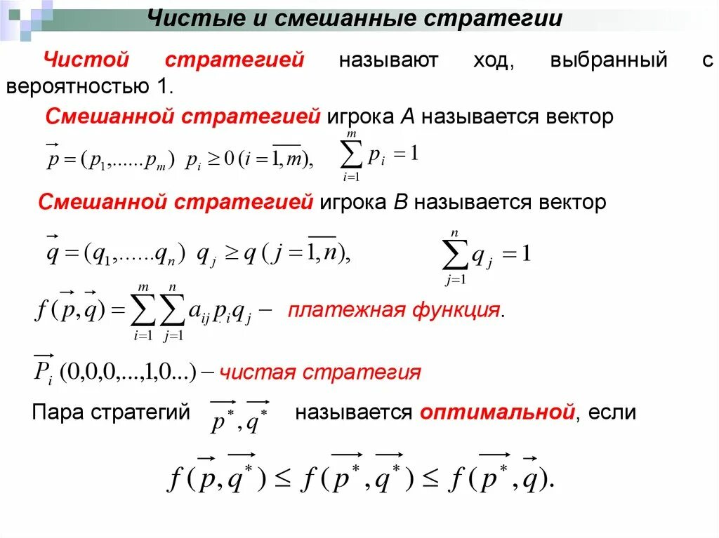 Чистые и смешанные стратегии. Смешанная стратегия в теории игр. Смешанные стратегии в теории игр. Чистая стратегия в теории игр это. Смешанные стратегии.