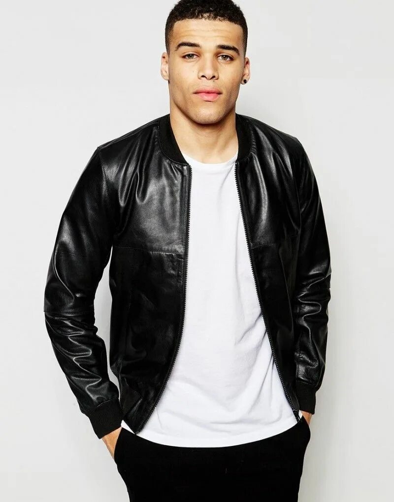 Mens black bomber leather asos. Мужские leather bomber asos. Бомбер мужской кожа. Кожа бомбер мужская. Кожа бомбер мужская.