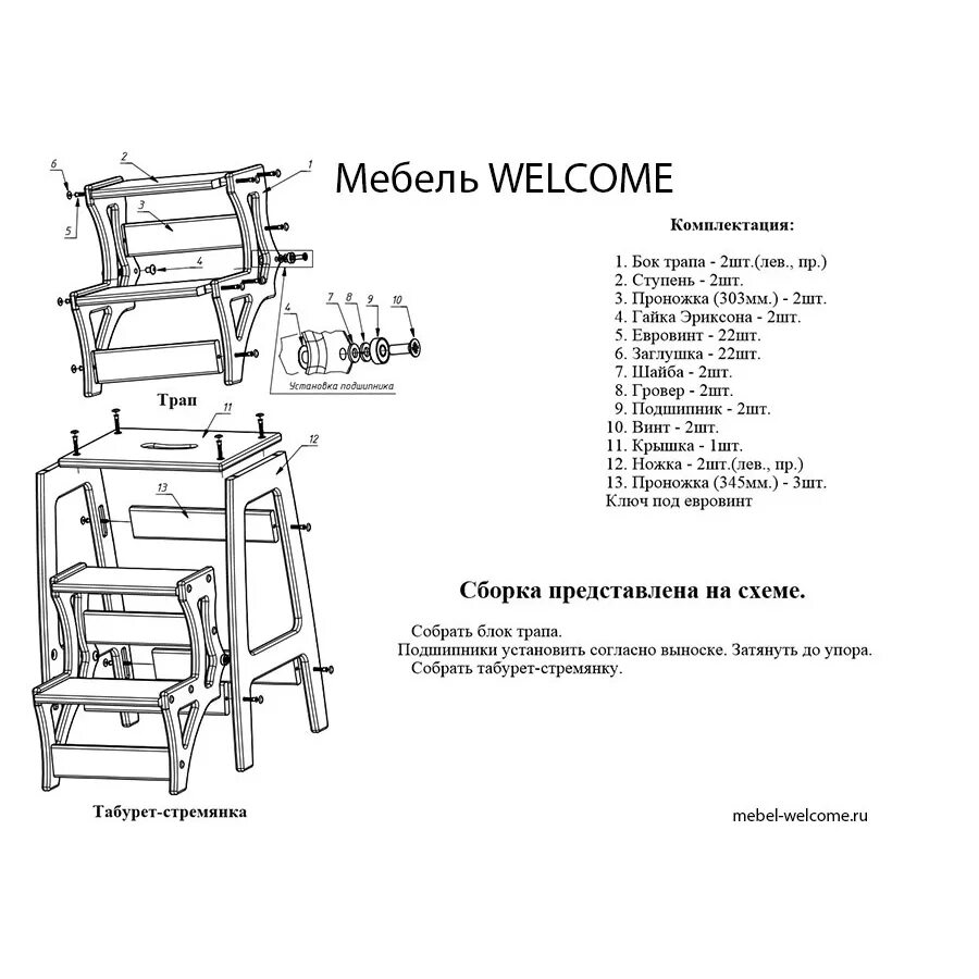 Как сделать стул стремянку своими руками чертежи Kitchen Step Stool Plans Furniture Plans and Projects  Woodwo