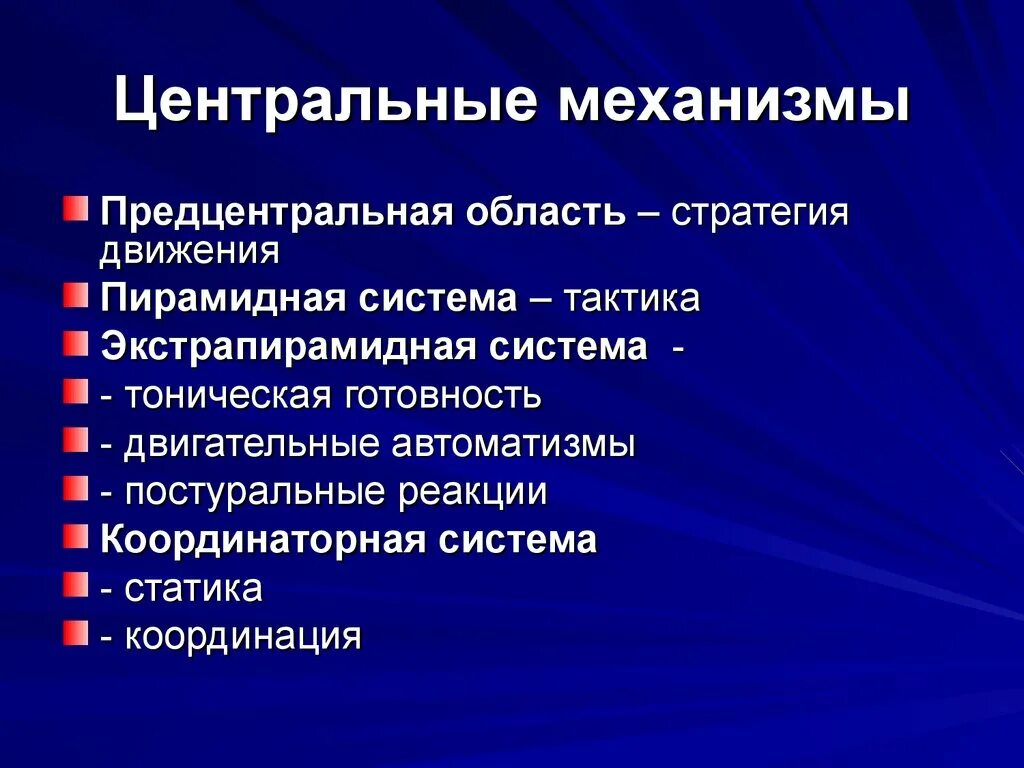 Двигательная сфера виды