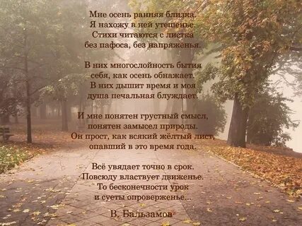 Осенняя аллея стихи
