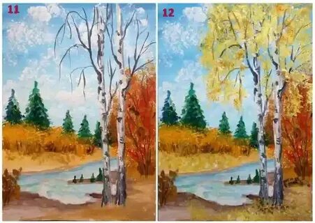 Рисование пейзажа 2 класс поэтапно