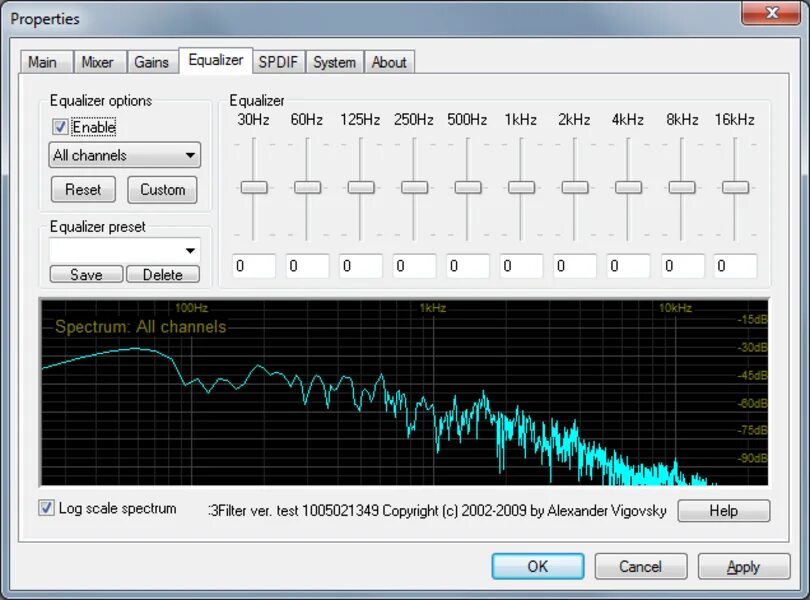 Частоты звука 16 кгц. Ac3filter. Filter программа. 30hz 8khz фильтр. Создание fir фильтров.