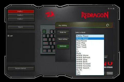 Red dragon настройка