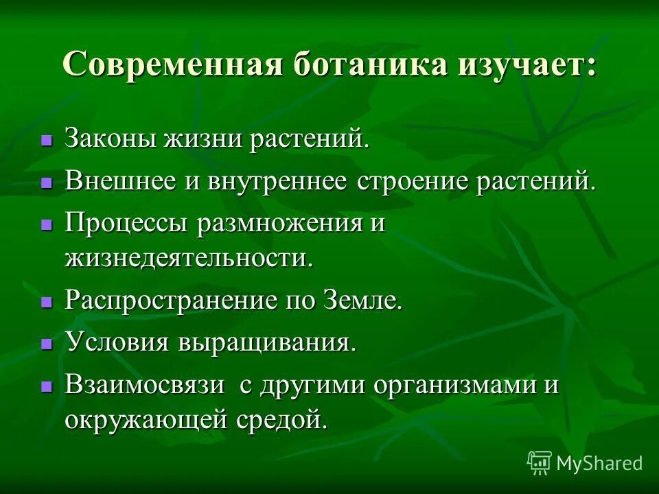 Кто изучает растения