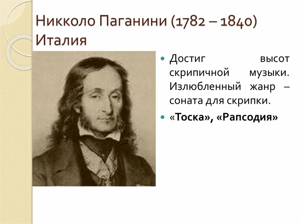 Сочинения паганини. Никколо Паганини. Никколо Паганини (1782-1840). 1840 — Никколо Паганини. Никколо Паганини (1782-1840, Италия).