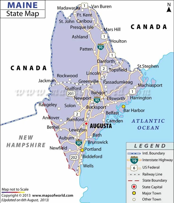 Штат Мэн на карте США. Штат Мэн США на карте Америки. Штат Maine на карте США. Штат Мэн США города карта.