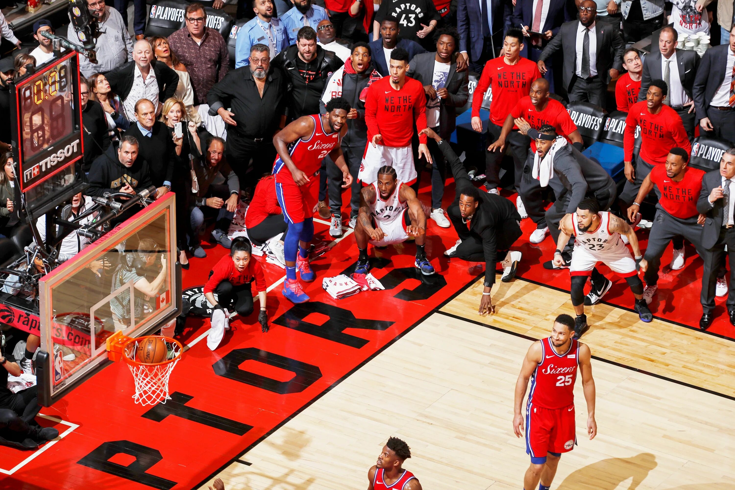 The players win the game. Kawhi Leonard Buzzer Beater.