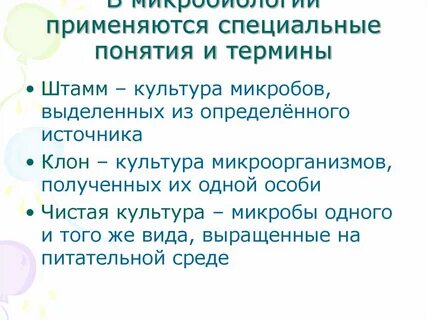 Определение понятия чистая культура