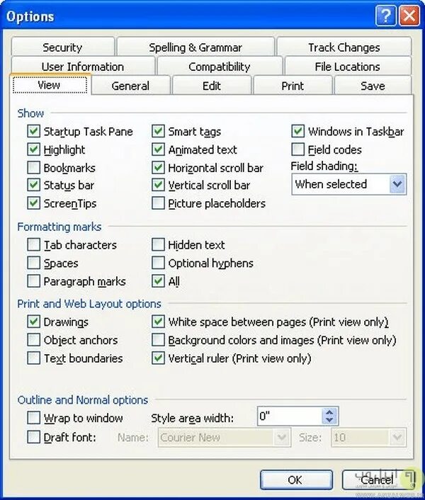 Field codes