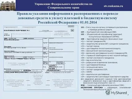 Распоряжение на перевод денежных средств банк