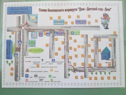 План схема дом школа дом