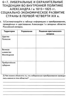 Либеральные и охранительные тенденции во внутренней