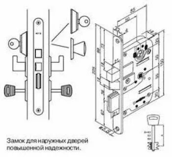 Схемы входных замков
