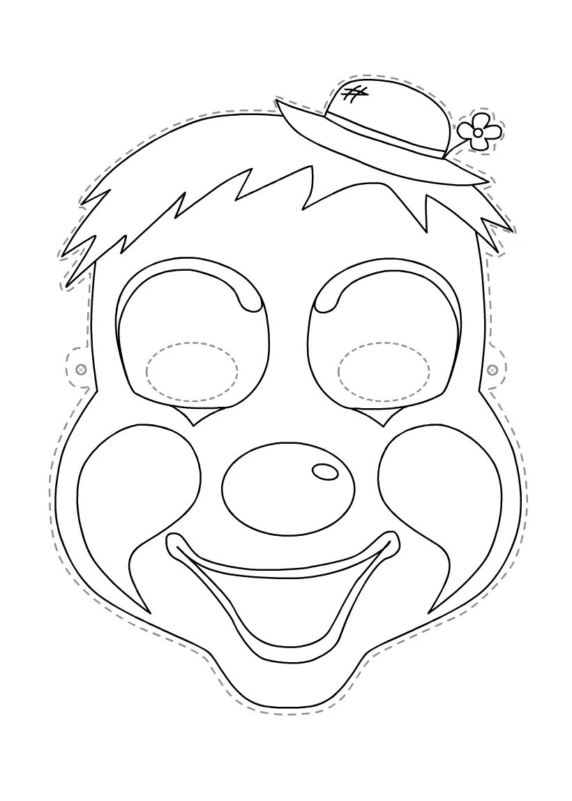 Шаблон маски на 1 апреля. Маска раскраска. Маски клоуна для детей. Трафарет - маска. Трафарет маски для лица.