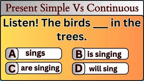 Present tenses quiz