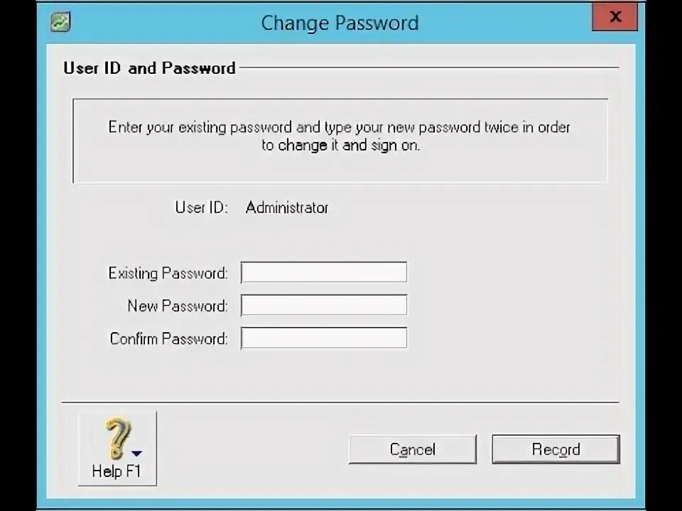 Existing password does not. Existing password does not