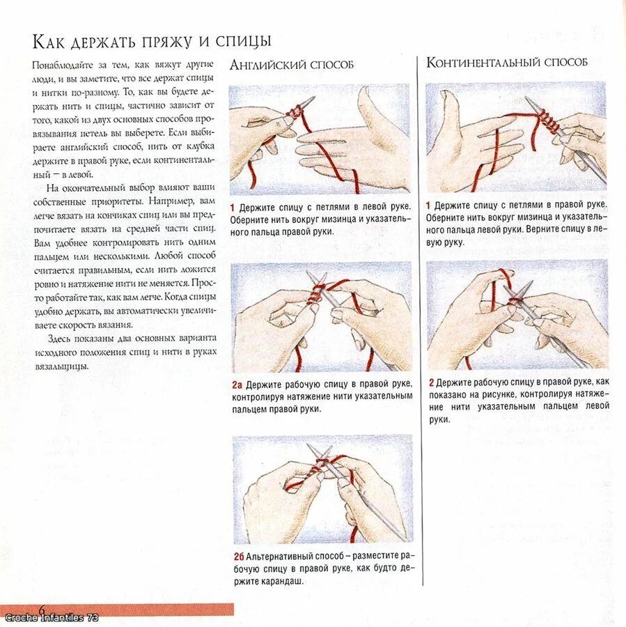 Сколько держатся нити. Как держать спицы. Правильная постановка рук при вязании спицами. Правильное положение рук при вязании на спицах. Как держать спицы и нить.