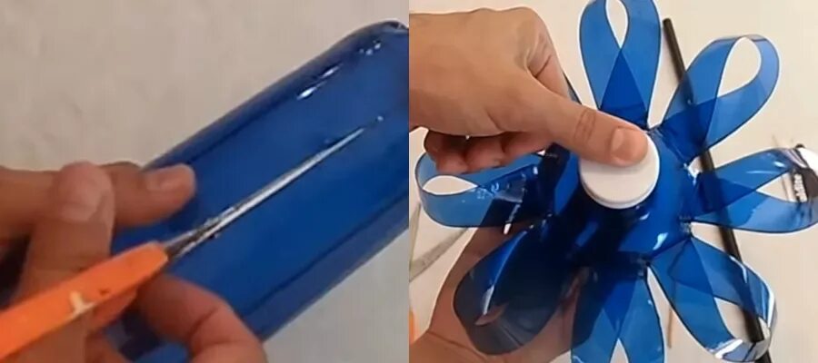 Как сделать вертушку из пластиковых