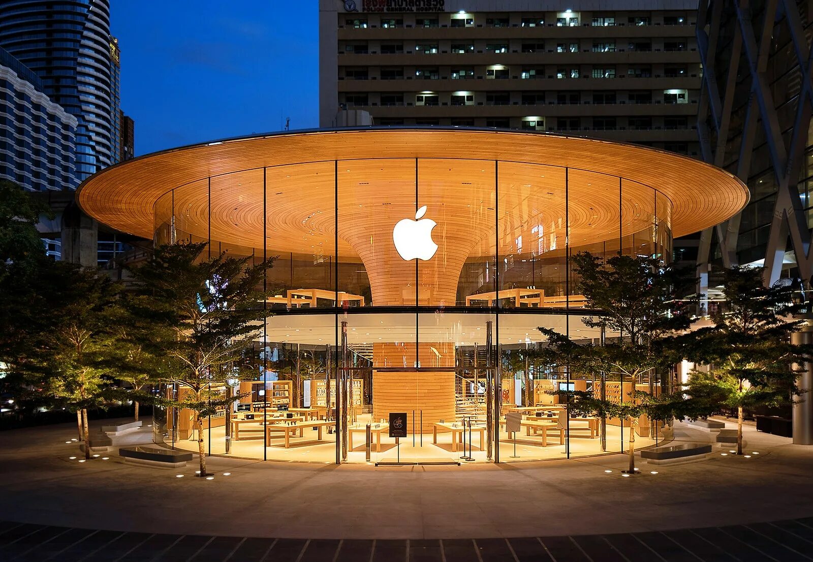 Е п и центр. Бангкок Apple Store. Apple Central World, Бангкок. Архитектура Сочи Эппл.