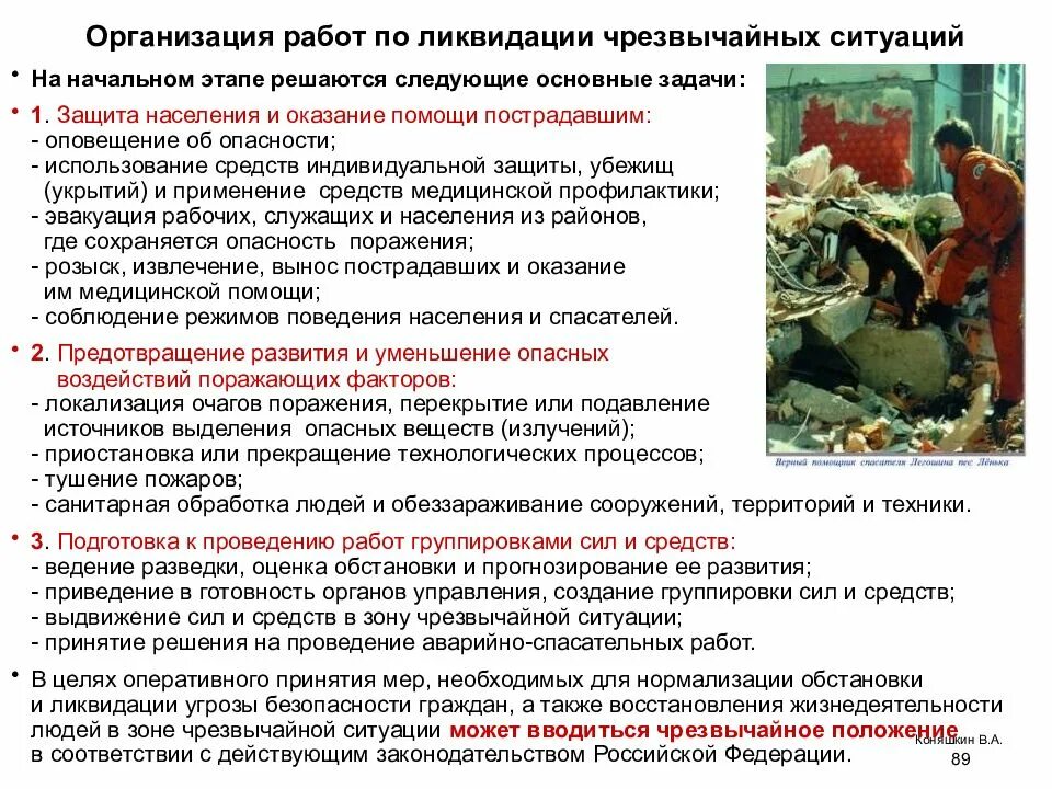 Организация работ по ликвидации чрезвычайных ситуаций. Этапы организации ликвидации последствий чрезвычайных ситуаций. • Организовывать работы по ликвидации последствий ЧС. Организация мероприятий по этапам при ЧС. Организации работ по ликвидации чс