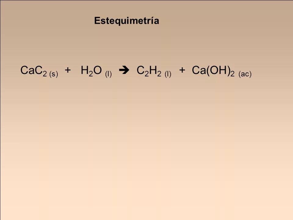 Cac2 h2so4