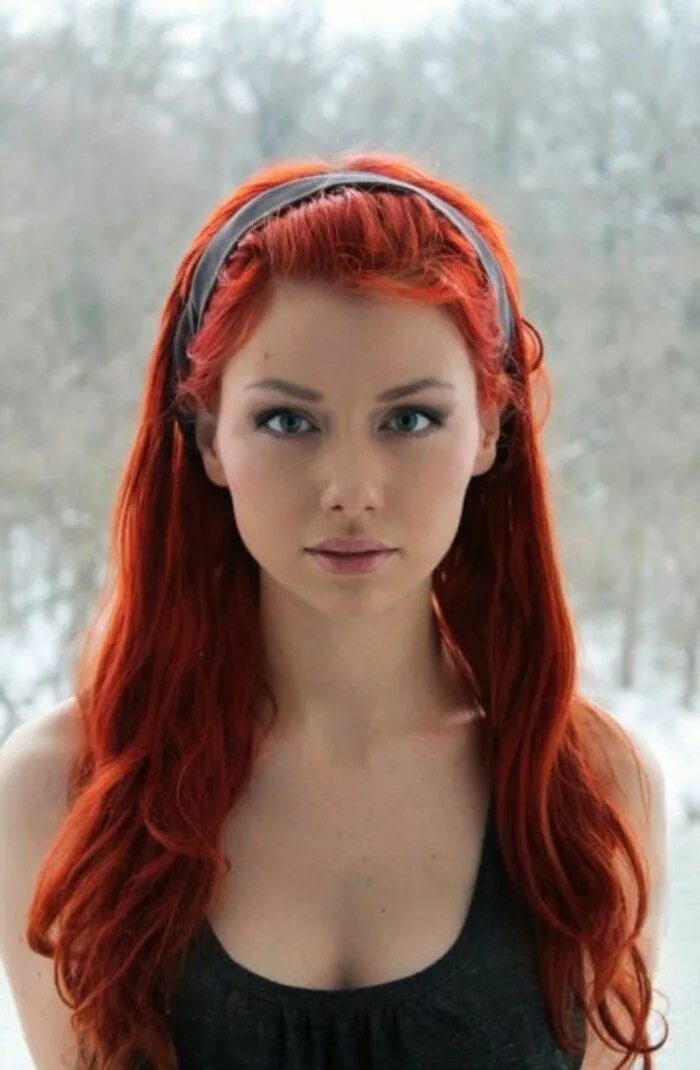 Blacked red hair