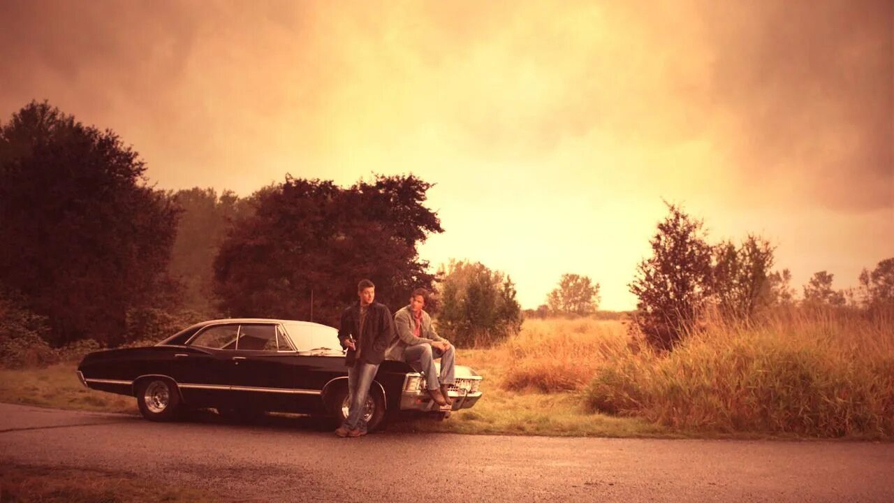Песни а в машине едет черная машина. Шевроле Импала 1967 на закате. Сверхъестественное Импала арт.