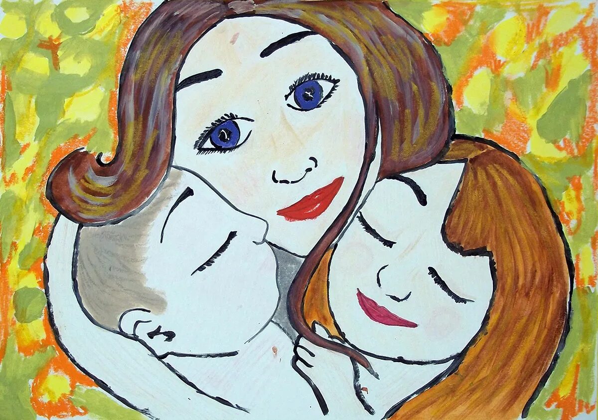 Рисунок на тему мама. Рисунок ко Дню матери. Рисунок для мамы. Рисунок я и моя мама.