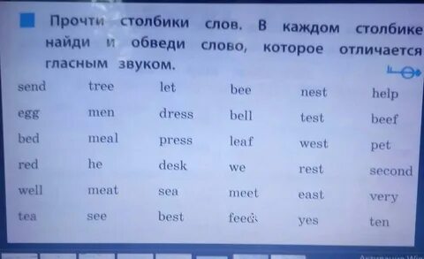 Сколько звуков в слове столбика
