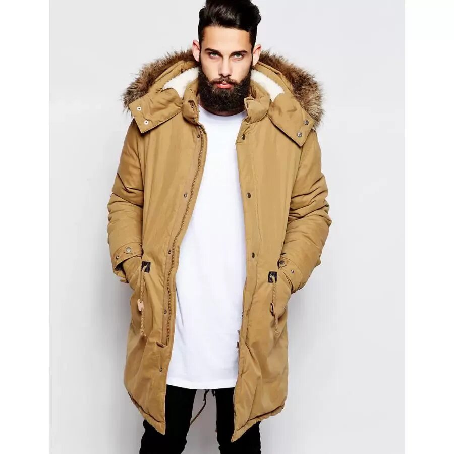 Длинная мужская зимняя. Мужские зимние Parka ASOS. Парка Асос мужская. Асос мужская куртка зима. Длинный пуховик Асос мужской.