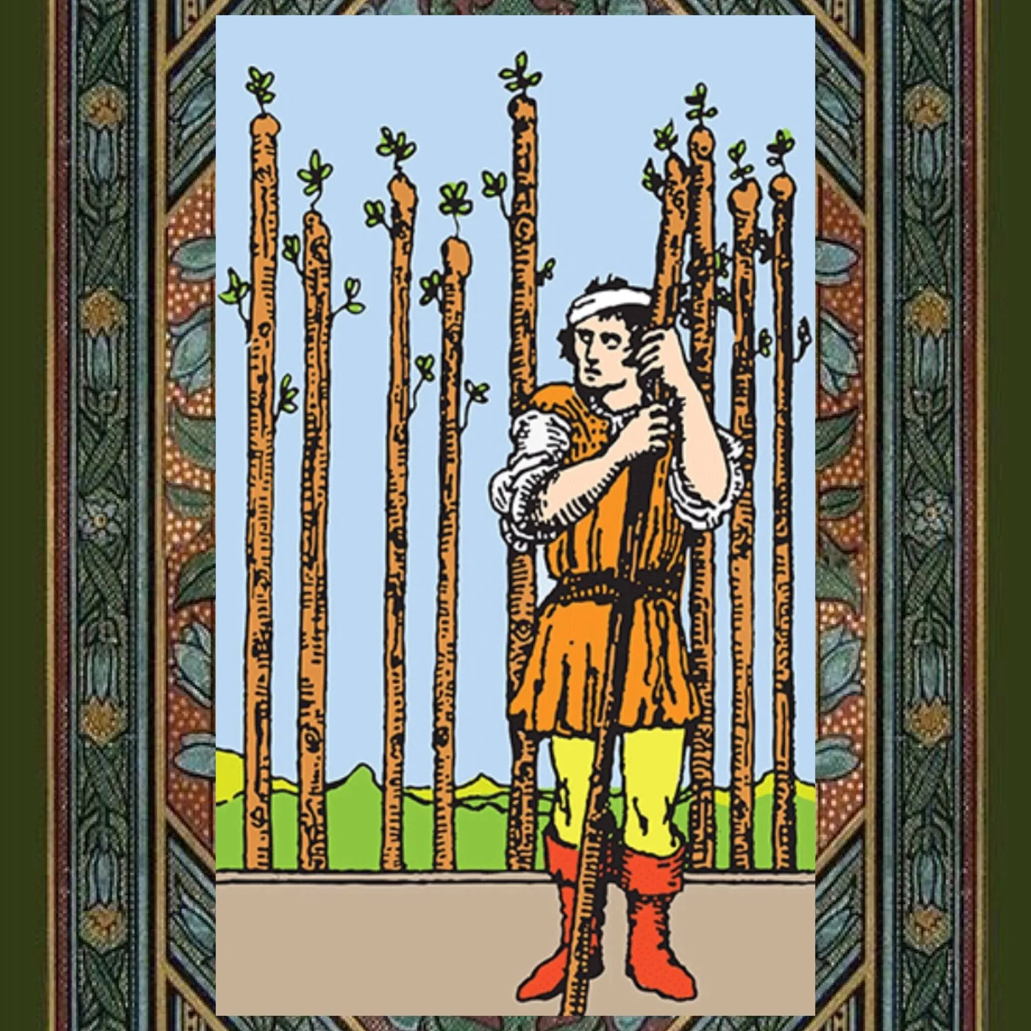 Девять жезлов таро уэйт. Девятка жезлов и пятерка жезлов. Девятка жезлов перевернутая. Девятка жезлов и пятерка жезлов. Девятка жезлов и пятерка жезлов.