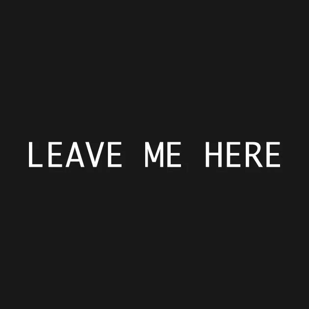 Dont here. Leave me here. Leave me here Mr Robot. Lava Mae. Don't leave me here Coldsteeze.