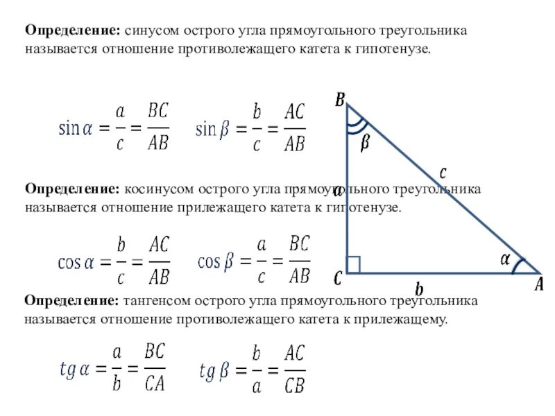 Как найти угол б в прямоугольном треугольнике. Определите синус косинуса прямоугольного треугольника. Синус угла в прямоугольном треугольнике 8 класс. Синус косинус тангенс угла прямоугольного треугольника 8 класс. Нахождение косинуса угла в прямоугольном треугольнике.