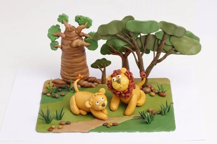 Поделки из пластилина лес. Аппликация пластилином. Поделки из пластилина объемные. Поделки из пластилина объемные. Лепка дикие животные старшая группа.