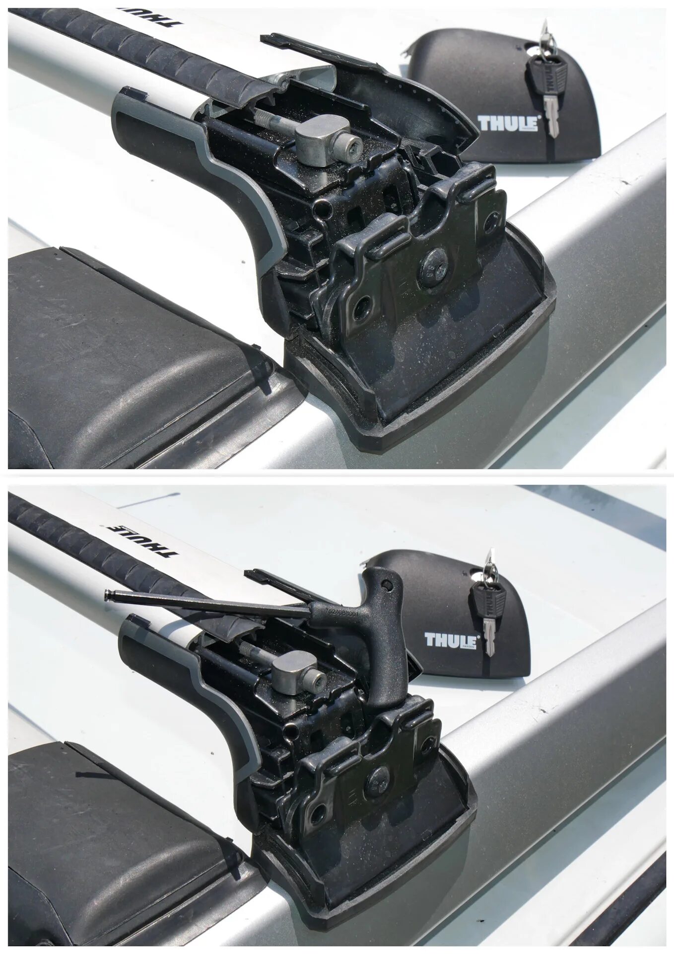 Установка багажника и бокса THULE - Volkswagen Touareg (2G), 3,6 л, 2014 года ак