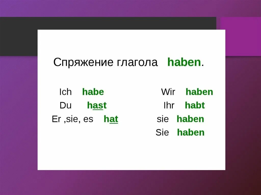 Спряжение глагола haben. Вставьте глагол haben в правильной форме. Вставь глаголв правильно форме. Спряжение глагола haben в немецком языке. Правильная форма глагола haben