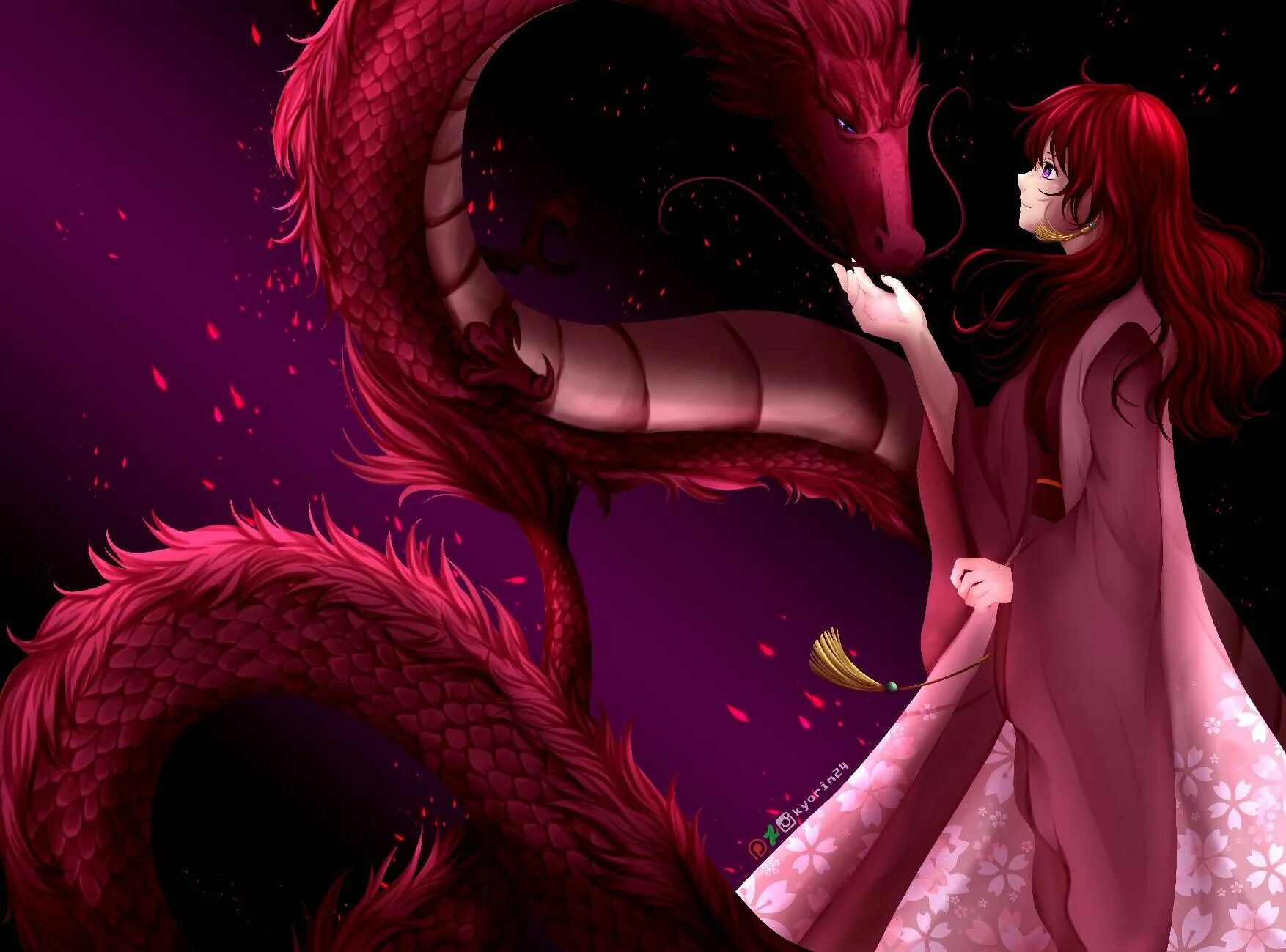 Манга принцесса и дракон. Рассвет Йоны красный дракон дракон.