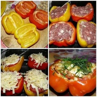 Фаршированный болгарский перец с мясом