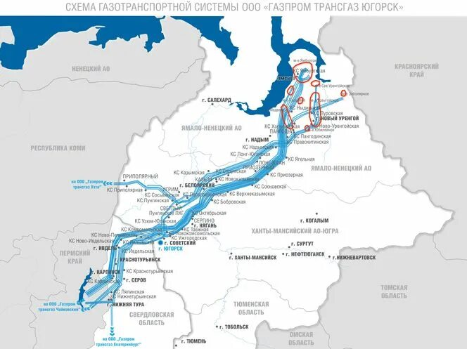 Газопровод трансгаз Югорск схема.