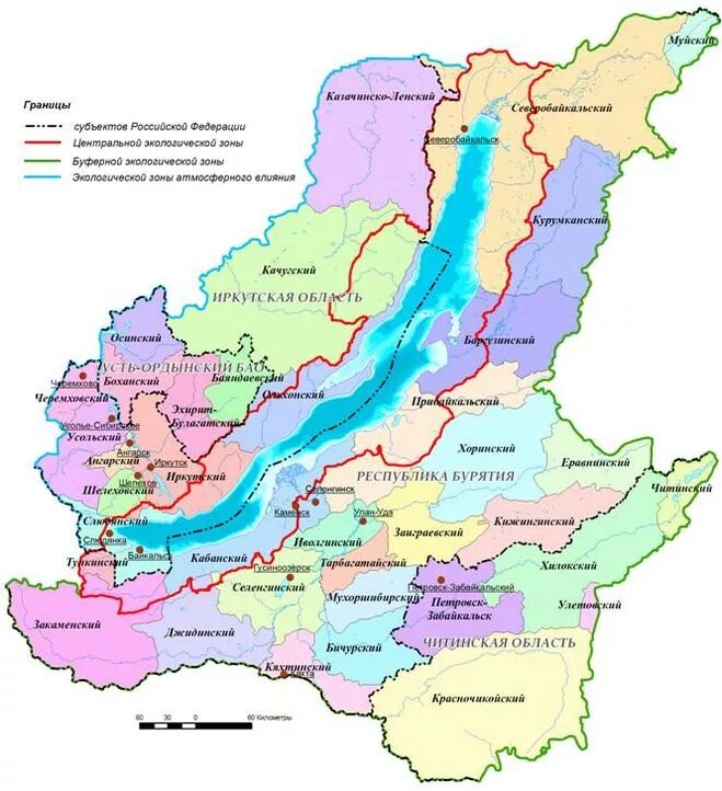 В какой зоне находится иркутская область. Физико географическая карта Байкальского региона. Природные зоны Иркутской области карта. Байкал на карте Иркутской губернии. Географическое положение Бурятии на карте.
