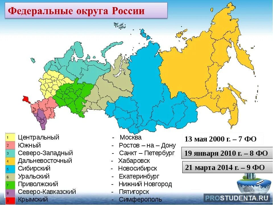 Федеральные округа РФ на карте. Карта России субъекты и федеральные округа. Состав федеральных округов России карта. Федеральные округа России и их административные центры.