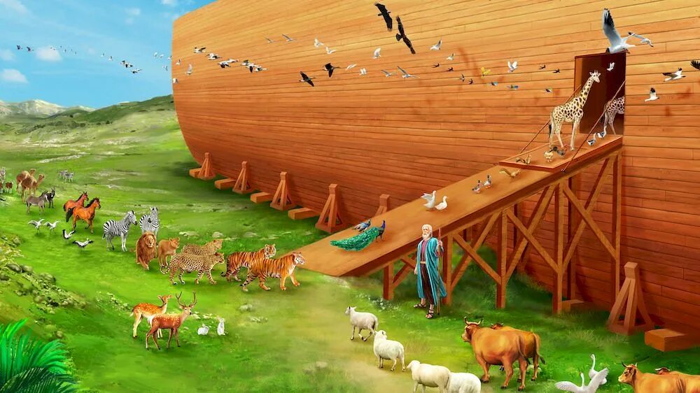 Noah s ark. Ной строит Ковчег Ноев Ковчег. Потоп Ной строит Ковчег. Библейский Ковчег ноя Библия. Постройка Ноева ковчега.