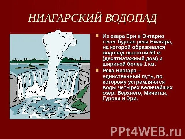 Река соединяющая озера эри и онтарио. Ниагарский водопад образовался на реке Ниагара соединяющей озера. Как образовался Ниагарский водопад. Ниагарский водопад сообщение. Ниагарский водопад схема.