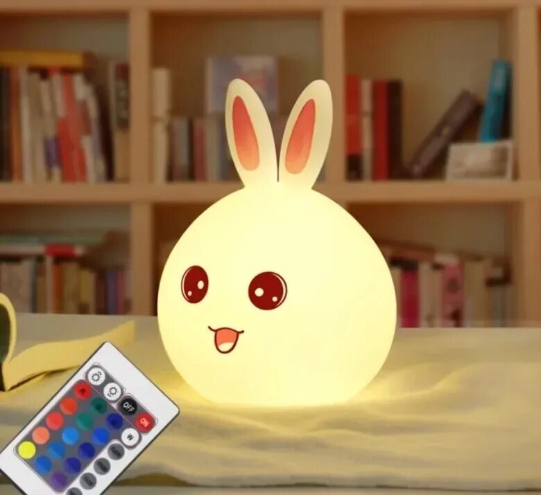 Силиконовый зайчик. Ночник силиконовый кролик Rabbit Silicone Lamp. Ночник кролик РГБ. Детские ночники. Беспроводной ночник "зайчик".
